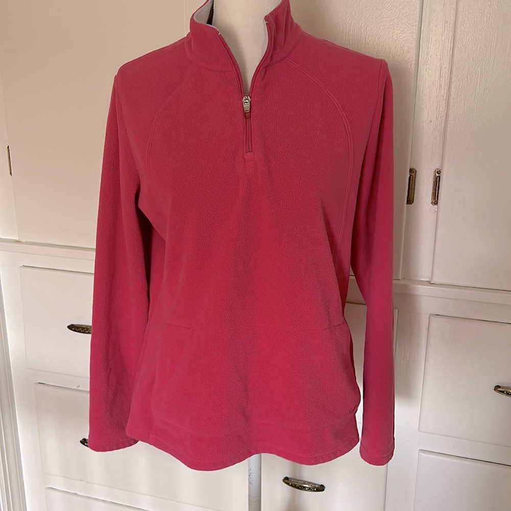 1/4 zip long sleeve fleece. Pink, strawberry, watermelon, berry.
